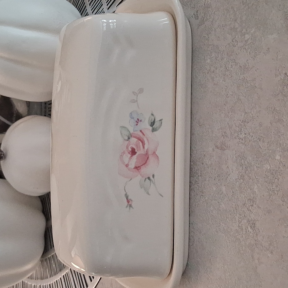 Butter Dish Secret Rose